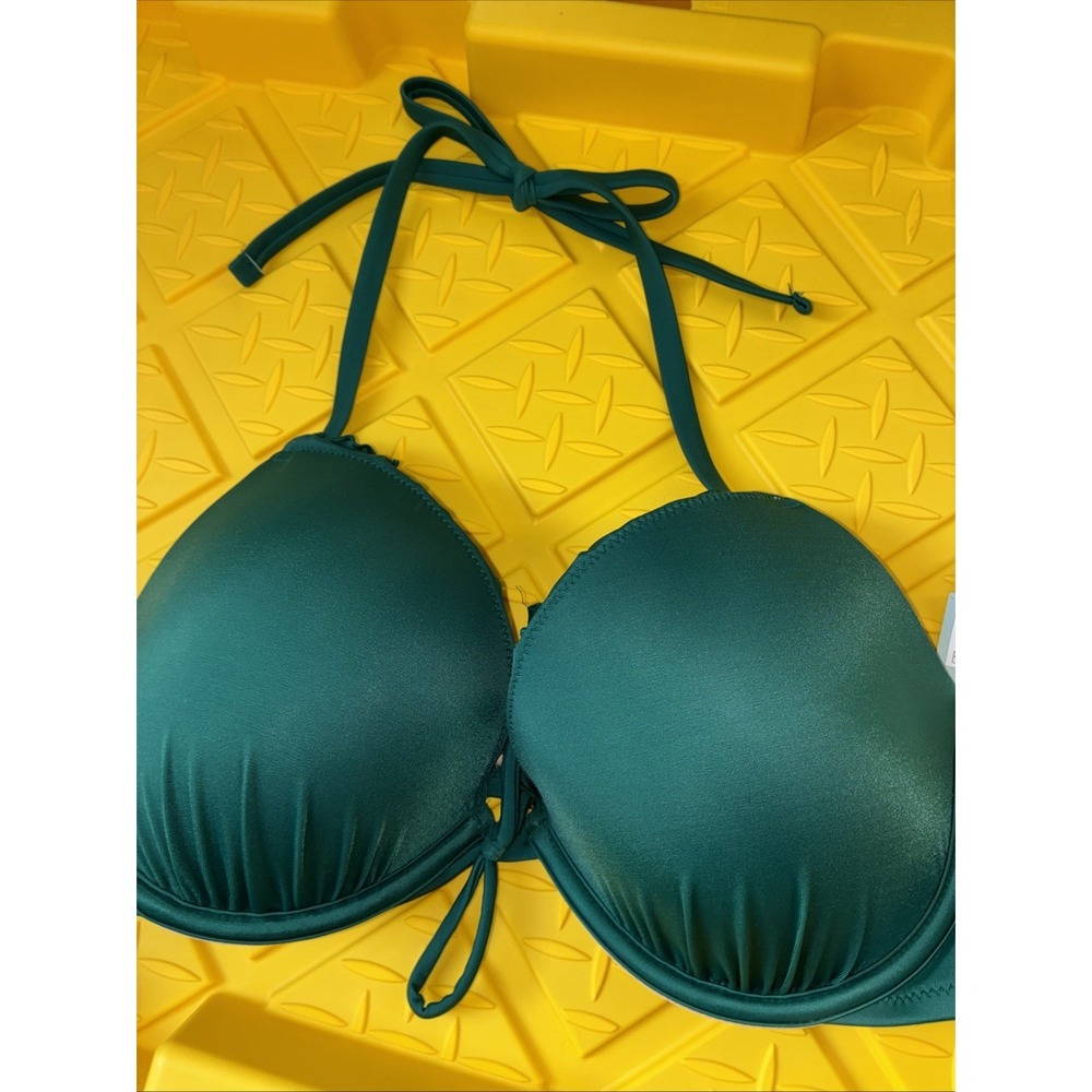 Women's Ruffle Push-up Underwire Bikini Top - Shade & Shore Green 34DD Swim Sexy